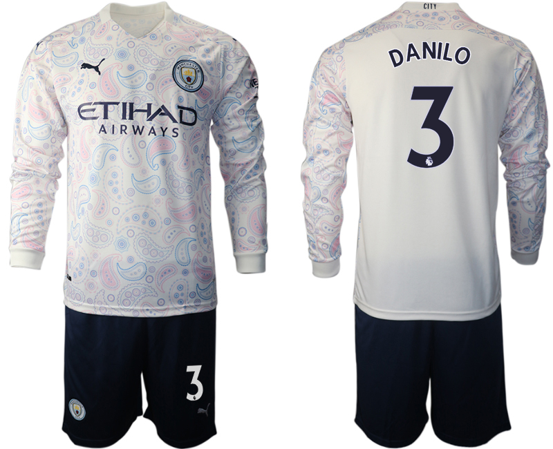 2021 Men Manchester city away long sleeve #3 soccer jerseys
